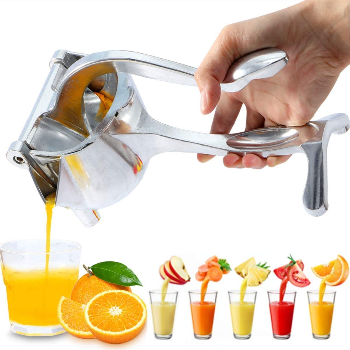 Aluminum Steel Manual Fruit Juicer Hand juicer, Instant Vegetables & Fruit Mixer Orange, Watermelon, Lemon Squeezer, Hand Press Juice Machine For Home