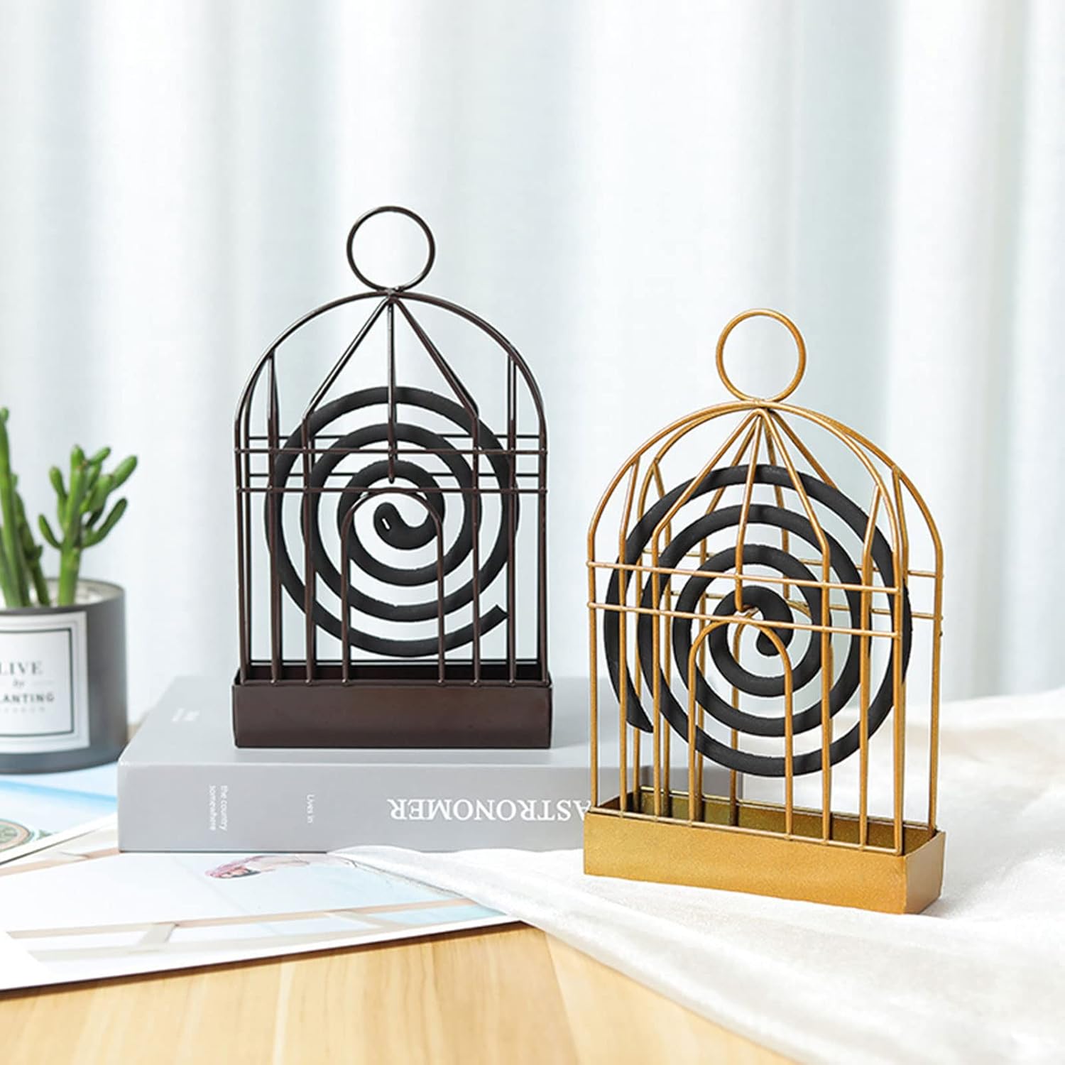 Mosquito Coil Holder, Smoke Spiral Holder, Mosquito Holder for Home, Outdoor Bird Cage Mosquito Coil Holder