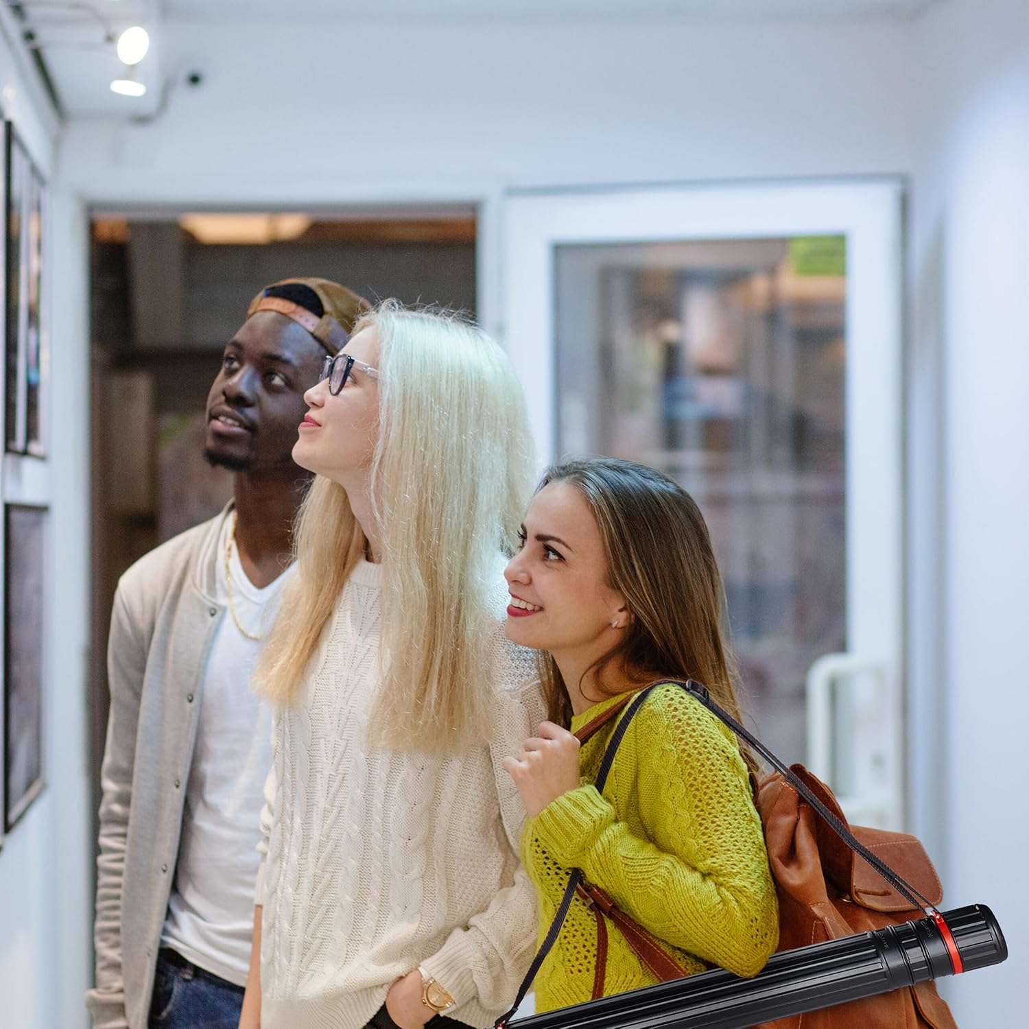 Tubes, Extendable Poster Tube Expand from 24.5" to 40" with Adjustable Shoulder Strap Lids and Lable,Waterproof Telescoping Blueprint Art Document Storage Transport Carrying Tube