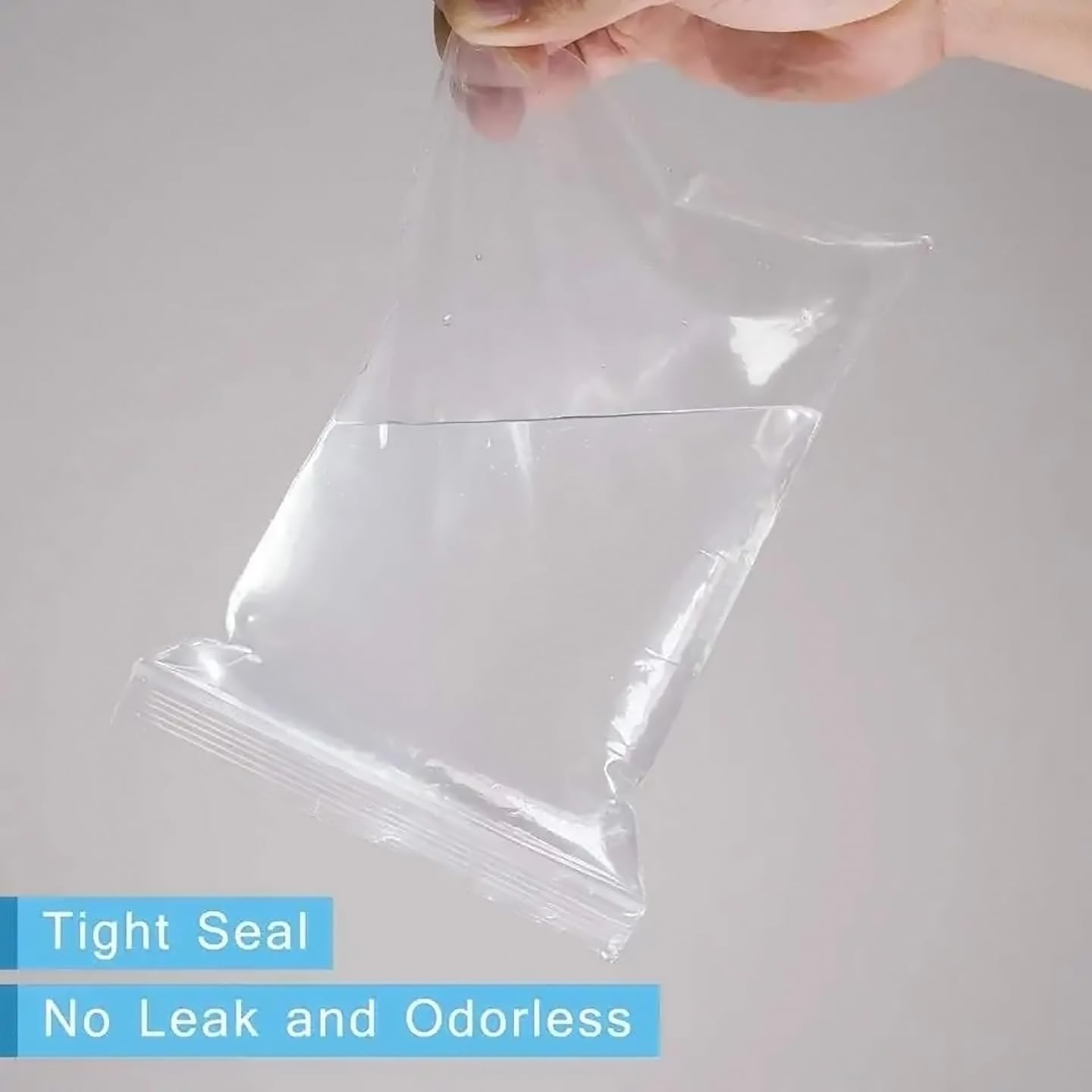 Zip Lock Pouch Reusable Transparent Plastic Bags, Strong Zip Lock Storage Pouches and Durable Side Press Seal Pack of 100 PCS