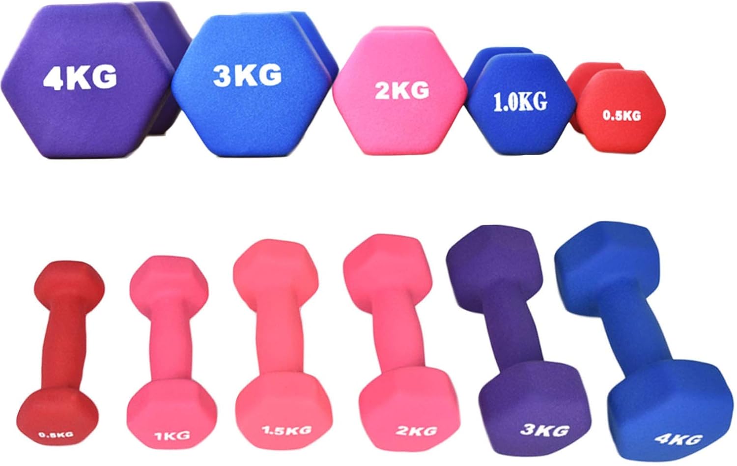Dumbbells Set Of 2 Weights (sold as a pair) Weights available -1Kg, 2Kg, 3Kg, 4Kg, 5Kg little pair of dumbbells Non-slip Dumbbells exercise fitness dumbbells