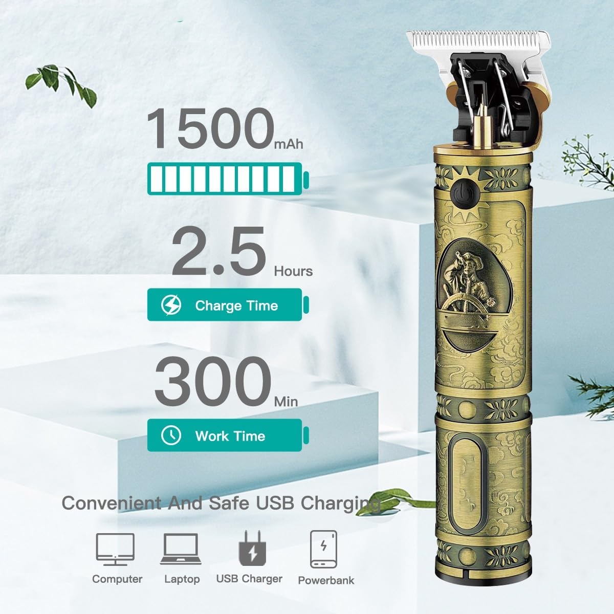 Razors Vintage T9 Electric Hair Cutting Machine Hair Clipper Professional Barber Men Shaver Rechargeable Hair Trimmer for Men