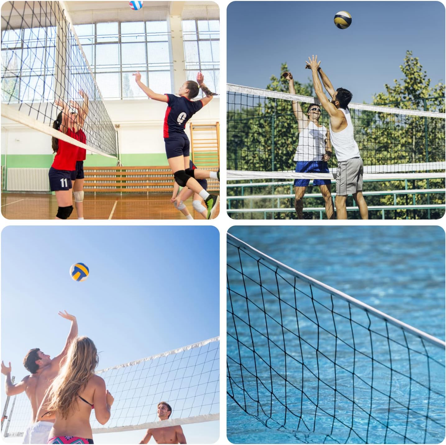 Volleyball Net Outdoor, Heavy Duty Beach Volleyball Net for Backyard, 32 FT x 3 FT Portable Volleyball Net for Pool Schoolyard