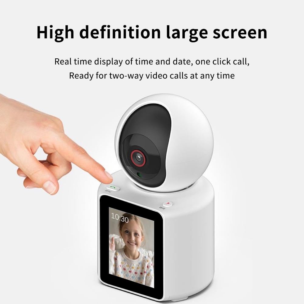 Indoor Security Camera 1080P Full HD WIFI Video Calling PT Camera, AI Auto Tracking,2.8inch HD Display and two-way video calling, Human/Pet AI Ideal for Baby Monitor/Pet Camera/Home Security