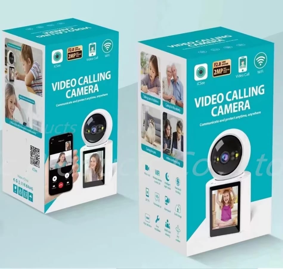 Indoor Security Camera 1080P Full HD WIFI Video Calling PT Camera, AI Auto Tracking,2.8inch HD Display and two-way video calling, Human/Pet AI Ideal for Baby Monitor/Pet Camera/Home Security