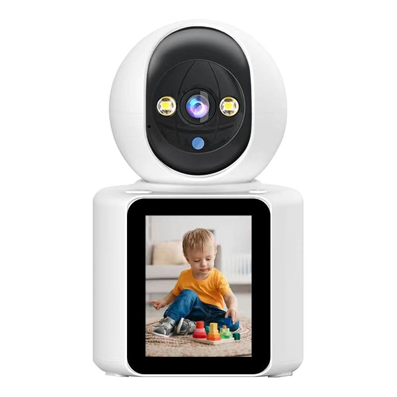 Indoor Security Camera 1080P Full HD WIFI Video Calling PT Camera, AI Auto Tracking,2.8inch HD Display and two-way video calling, Human/Pet AI Ideal for Baby Monitor/Pet Camera/Home Security