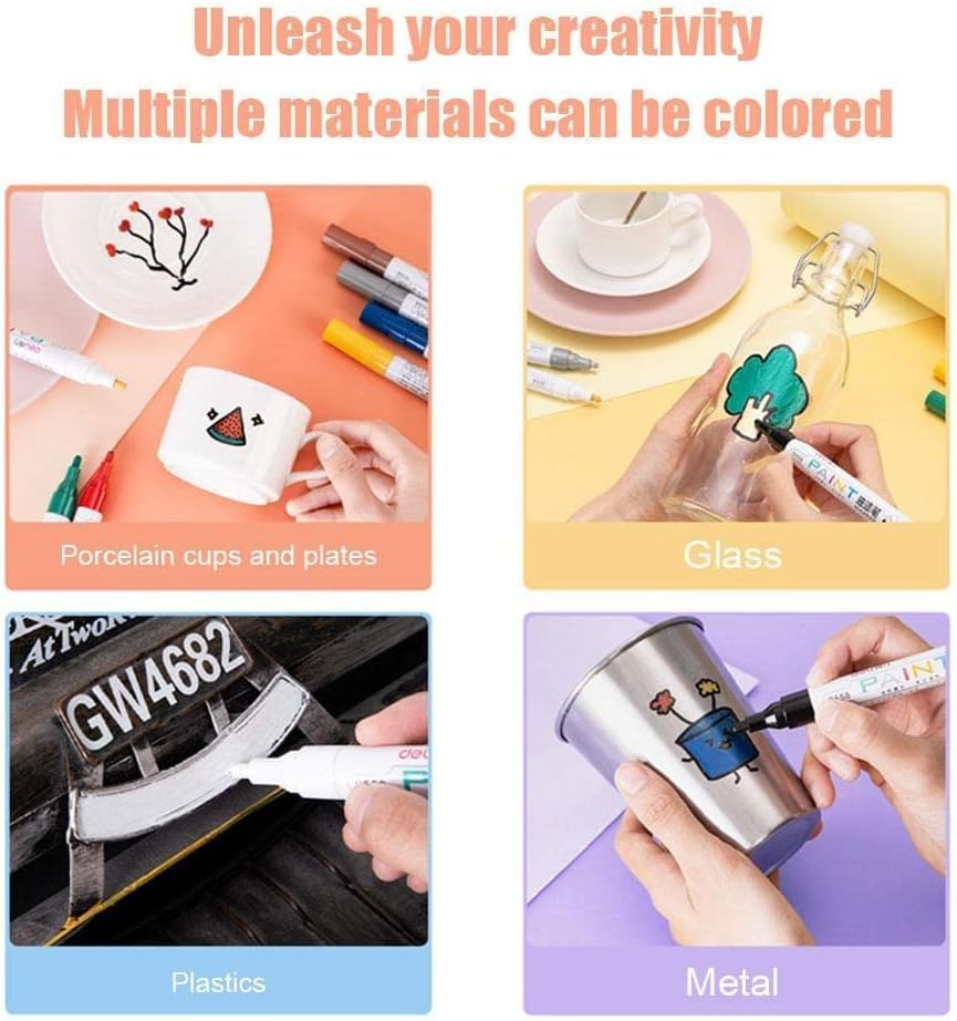 Paint Cleaner Car Wheel Tire Oily Pen Auto Rubber tire Polishes Metal Wax Permanent Wet Marker Scratch Graffiti Paint chalk acrylic acrylic pens Black ceramic pen Paint fabric chalk ceramic