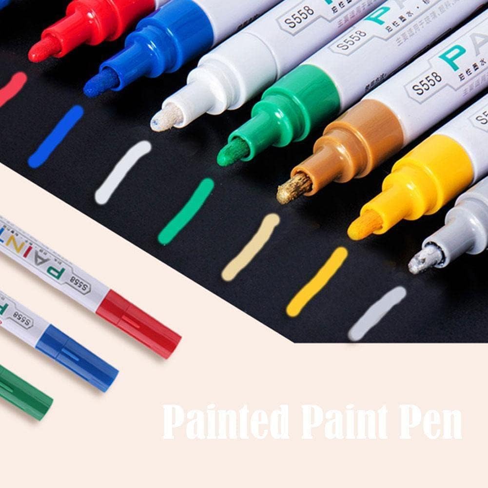 Paint Cleaner Car Wheel Tire Oily Pen Auto Rubber tire Polishes Metal Wax Permanent Wet Marker Scratch Graffiti Paint chalk acrylic acrylic pens Black ceramic pen Paint fabric chalk ceramic