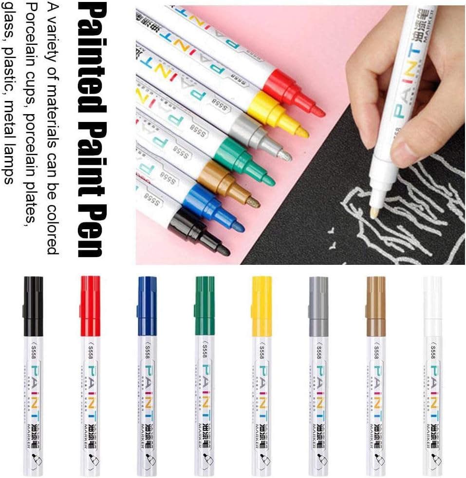Paint Cleaner Car Wheel Tire Oily Pen Auto Rubber tire Polishes Metal Wax Permanent Wet Marker Scratch Graffiti Paint chalk acrylic acrylic pens Black ceramic pen Paint fabric chalk ceramic