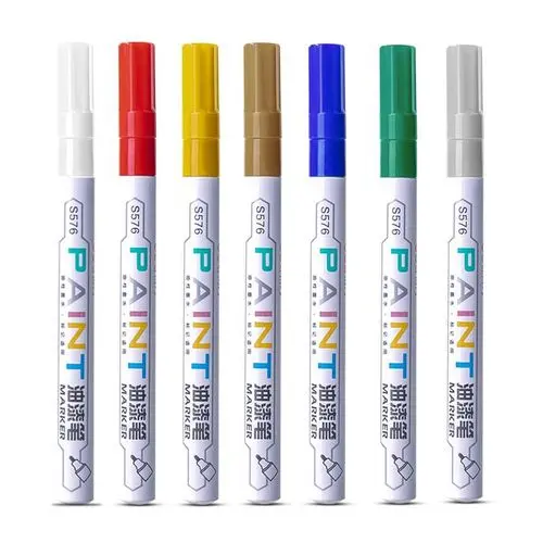 Paint Cleaner Car Wheel Tire Oily Pen Auto Rubber tire Polishes Metal Wax Permanent Wet Marker Scratch Graffiti Paint chalk acrylic acrylic pens Black ceramic pen Paint fabric chalk ceramic