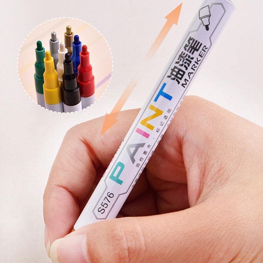 Paint Cleaner Car Wheel Tire Oily Pen Auto Rubber tire Polishes Metal Wax Permanent Wet Marker Scratch Graffiti Paint chalk acrylic acrylic pens Black ceramic pen Paint fabric chalk ceramic