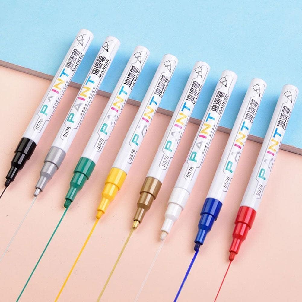 Paint Cleaner Car Wheel Tire Oily Pen Auto Rubber tire Polishes Metal Wax Permanent Wet Marker Scratch Graffiti Paint chalk acrylic acrylic pens Black ceramic pen Paint fabric chalk ceramic