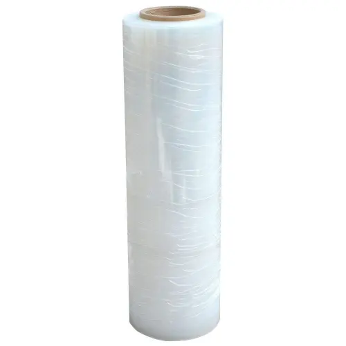 Stretch Wrap,  90 Gauge, Clear Plastic Cling, Blown Hand Stretch Film Rolls for Packaging Moving Packing Pallets  approximately 350M