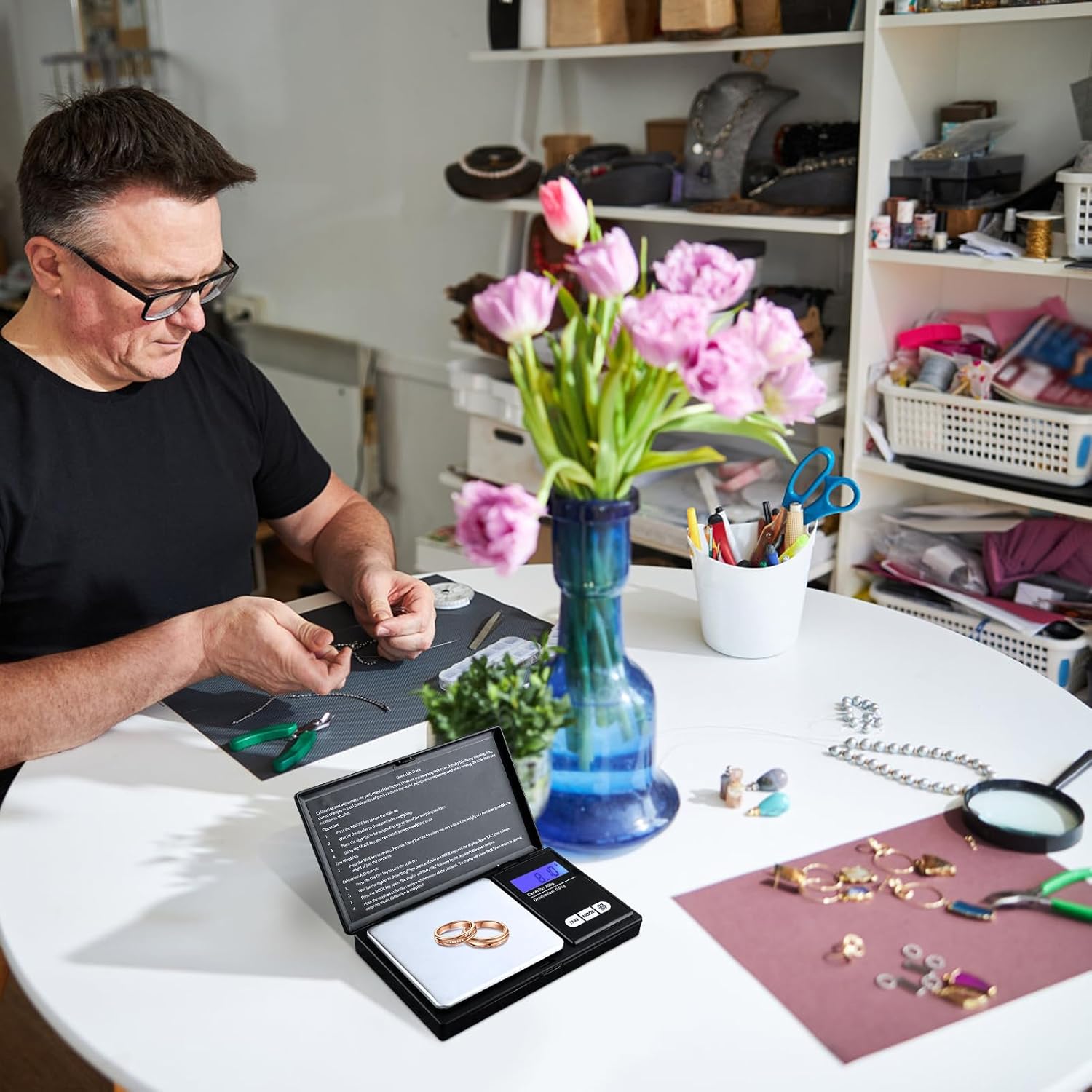 Digital Gram Scale, 200g X 0.01g Pocket Digital Scale LCD Display Screen Portable Kitchen Scale Small Pocket Scale Mini Jewelry Scale Kitchen Tool for Food Jewelry Gold Silver