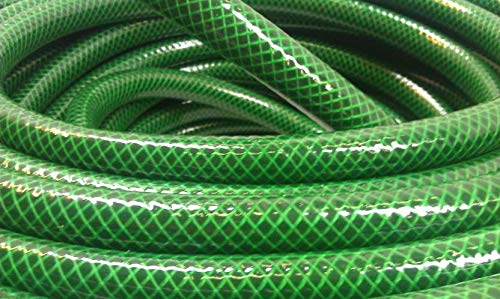 3/4"Inch (19mm) Green,3 Layered Heavy Duty Braided Water Hose Pipe for Watering Easy to Connect, Garden, Car Wash, Floor Clean, Pet Bath 10 Year Replacement guarantee