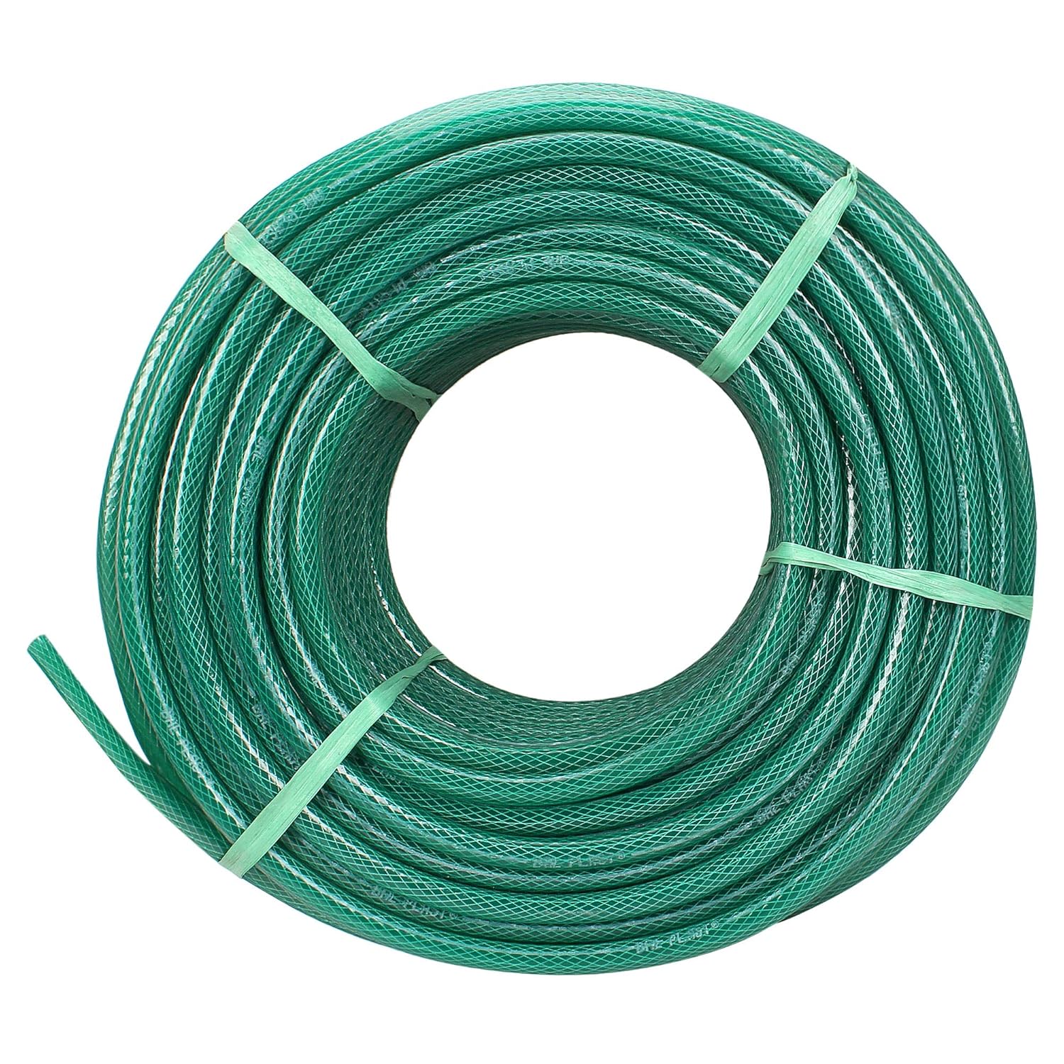 3/4"Inch (19mm) Green,3 Layered Heavy Duty Braided Water Hose Pipe for Watering Easy to Connect, Garden, Car Wash, Floor Clean, Pet Bath 10 Year Replacement guarantee