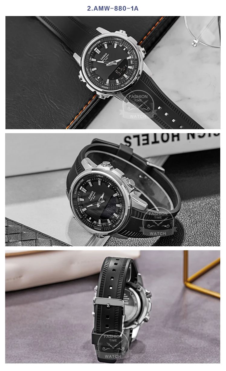 Casio Dual time Watch Men Top Brand Luxury Quartz Set 50m Waterproof Men Watch Sports Wrist Luminous