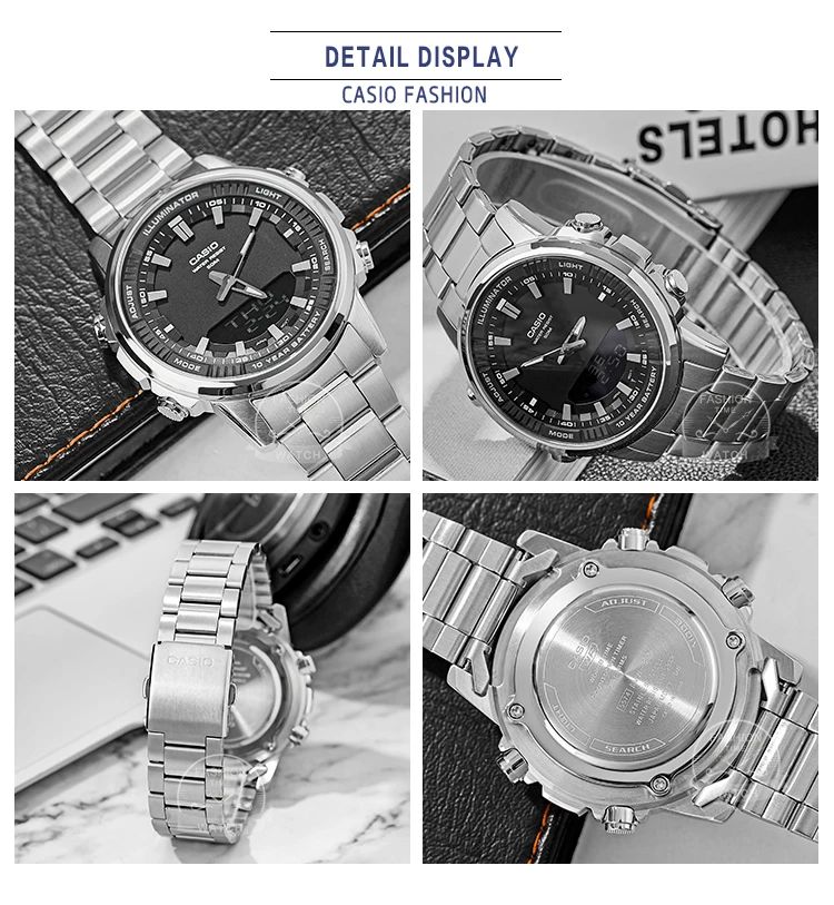 Casio Dual time Watch Men Top Brand Luxury Quartz Set 50m Waterproof Men Watch Sports Wrist Luminous