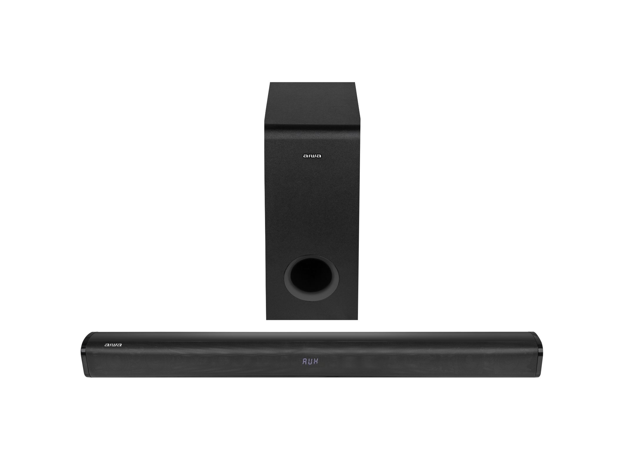 Aiwa Sound Bar System -SB6505 and its 250 Watts AIWA Signature Sound. With a 4.1 Channel Sound and a WIRELESS subwoofer, this home theatre will give you theatre-like watching experience, every time
