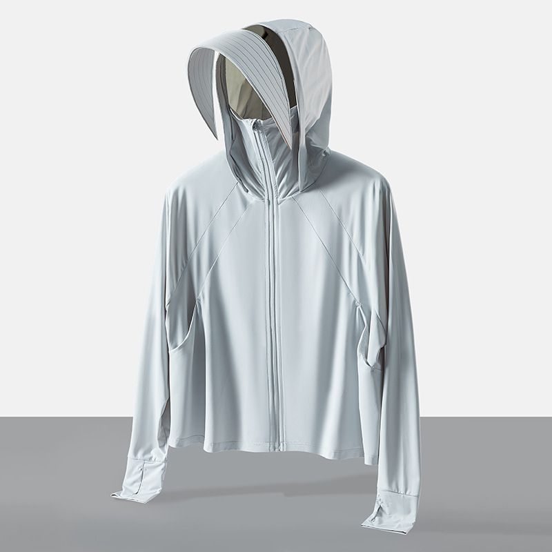 UPF50+ Women's Lightweight Sun Protection Coat, Breathable UV-Resistant Loose Casual Skin Jacket