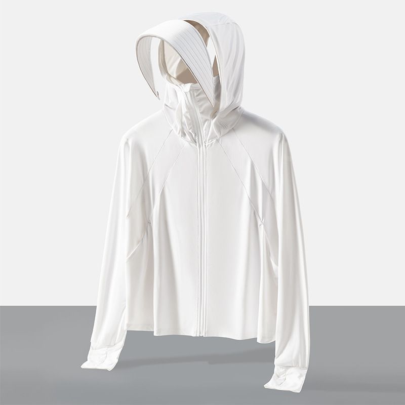 UPF50+ Women's Lightweight Sun Protection Coat, Breathable UV-Resistant Loose Casual Skin Jacket