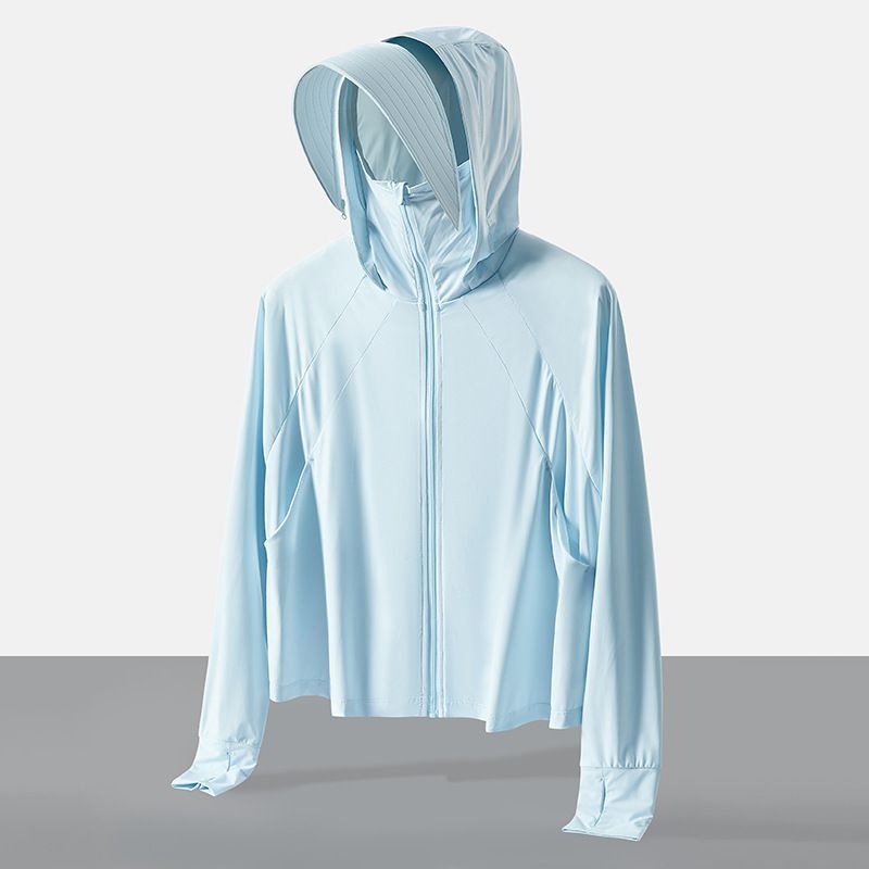 UPF50+ Women's Lightweight Sun Protection Coat, Breathable UV-Resistant Loose Casual Skin Jacket