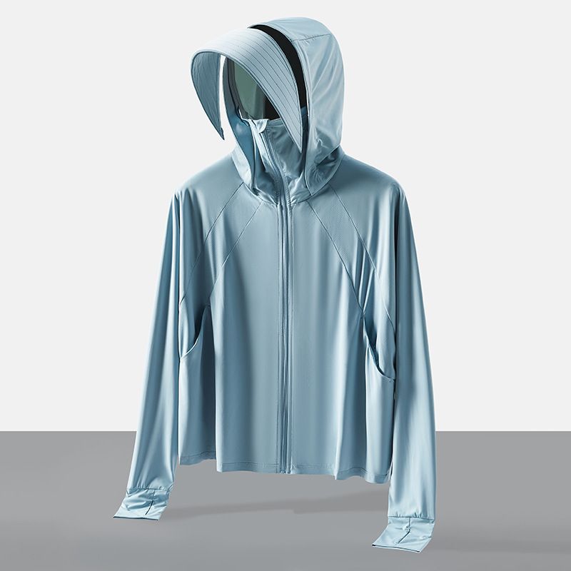 UPF50+ Women's Lightweight Sun Protection Coat, Breathable UV-Resistant Loose Casual Skin Jacket