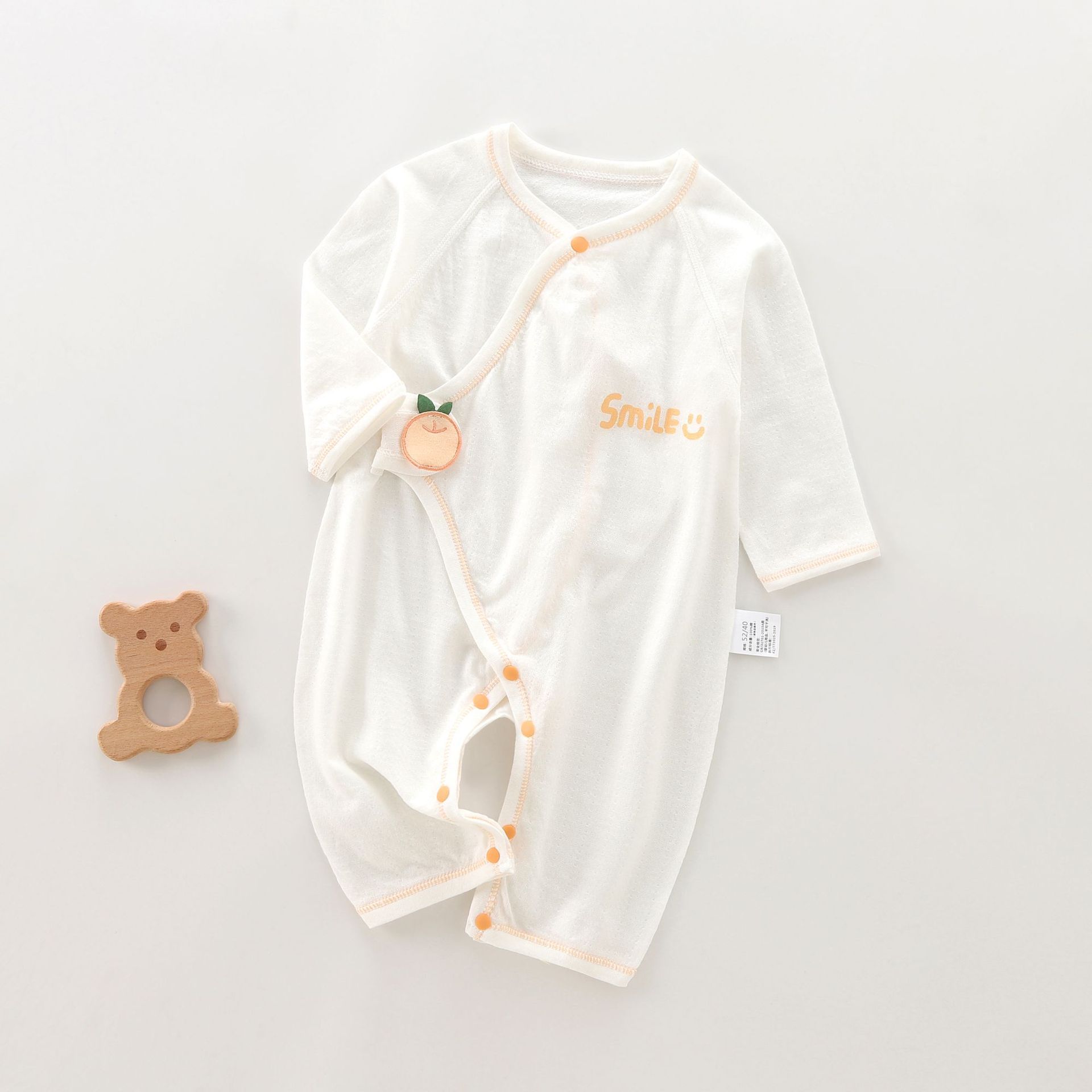 Newborn summer clothes, baby pajamas, baby children's clothing, monk's clothing, pure cotton baby bags, fart clothes, air-conditioned clothing, double-layer belly protection