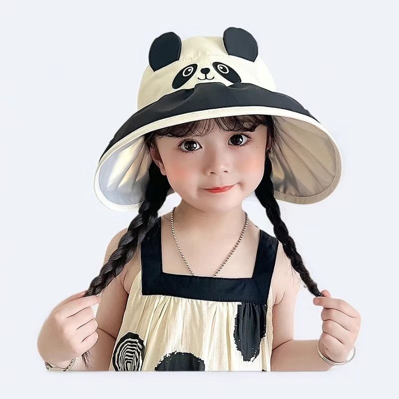Summer New Children's Sunscreen Hats for Boys and Girls, UV resistant Sunscreen, Shawl with Whistle and Fisherman's Hat Styles