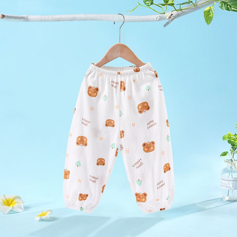 New Baby Mosquito Pants A-class Pure Cotton Boys and Girls Summer Mesh Thin Breathable Long Pants