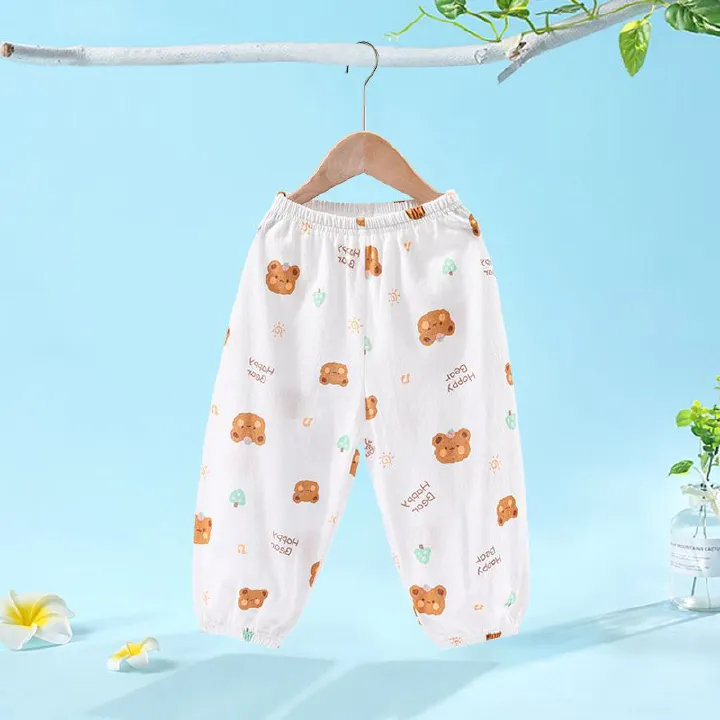 New Baby Mosquito Pants A-class Pure Cotton Boys and Girls Summer Mesh Thin Breathable Long Pants