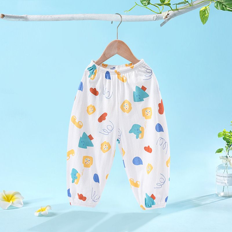 New Baby Mosquito Pants A-class Pure Cotton Boys and Girls Summer Mesh Thin Breathable Long Pants