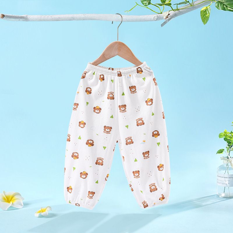 New Baby Mosquito Pants A-class Pure Cotton Boys and Girls Summer Mesh Thin Breathable Long Pants