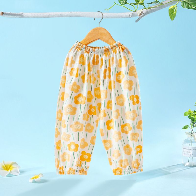 New Baby Mosquito Pants A-class Pure Cotton Boys and Girls Summer Mesh Thin Breathable Long Pants