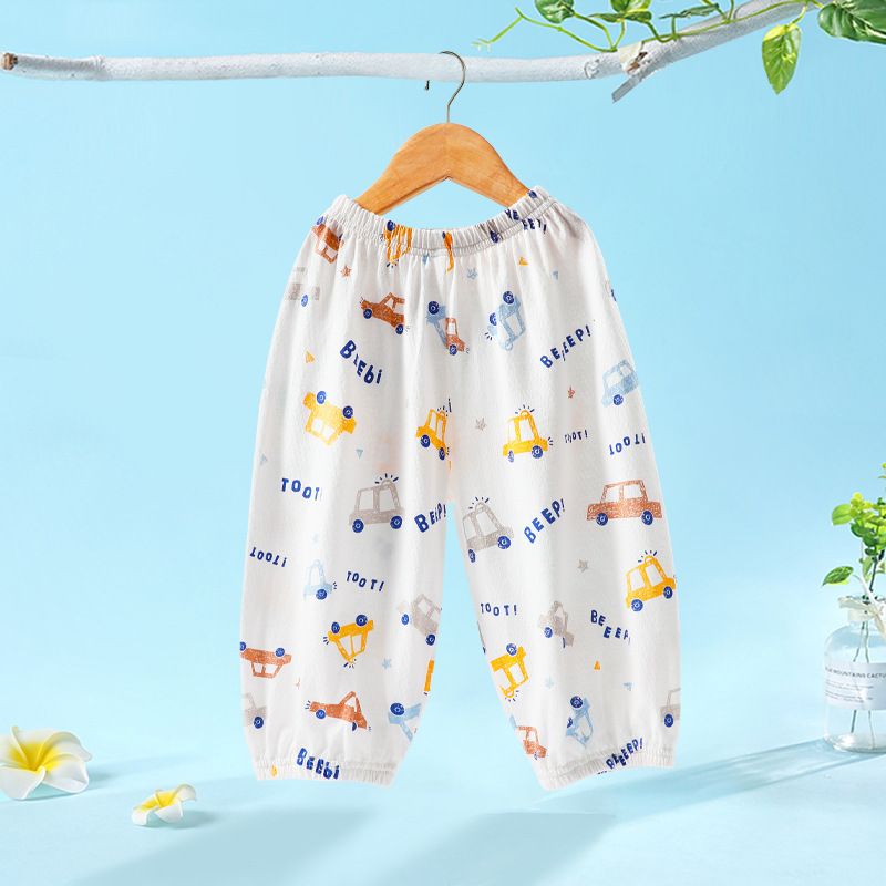 New Baby Mosquito Pants A-class Pure Cotton Boys and Girls Summer Mesh Thin Breathable Long Pants