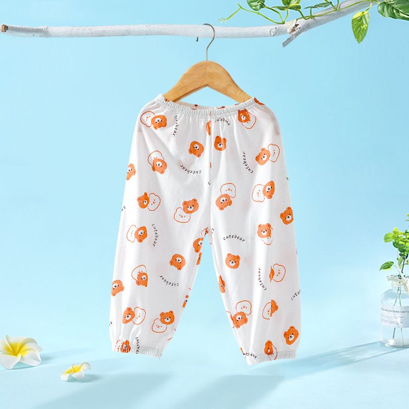 New Baby Mosquito Pants A-class Pure Cotton Boys and Girls Summer Mesh Thin Breathable Long Pants