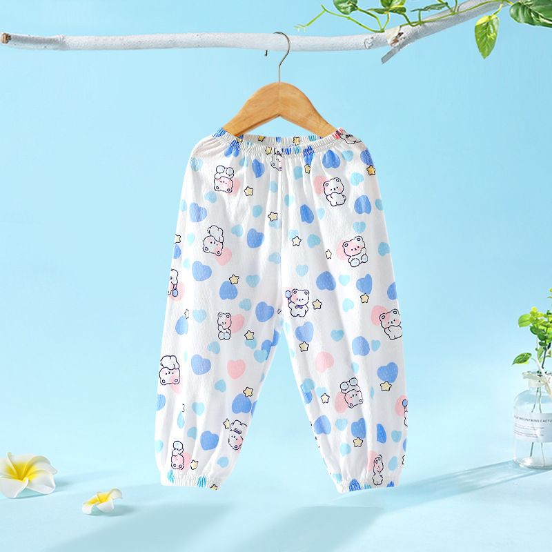 New Baby Mosquito Pants A-class Pure Cotton Boys and Girls Summer Mesh Thin Breathable Long Pants