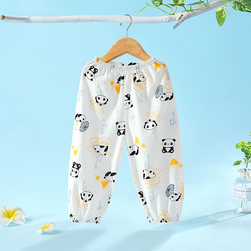 New Baby Mosquito Pants A-class Pure Cotton Boys and Girls Summer Mesh Thin Breathable Long Pants