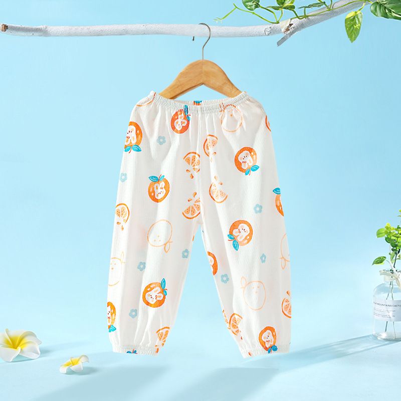 New Baby Mosquito Pants A-class Pure Cotton Boys and Girls Summer Mesh Thin Breathable Long Pants