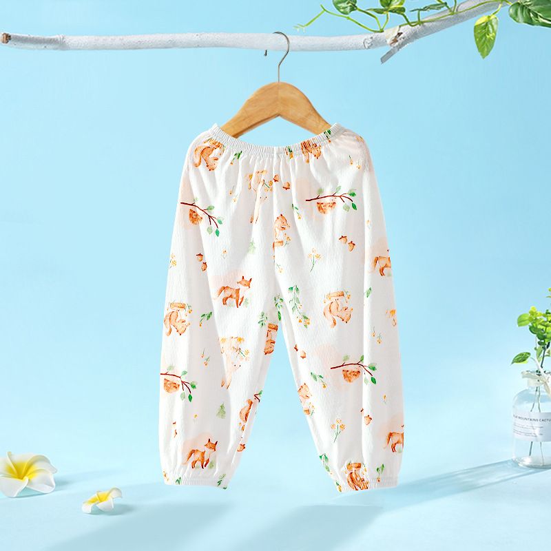 New Baby Mosquito Pants A-class Pure Cotton Boys and Girls Summer Mesh Thin Breathable Long Pants