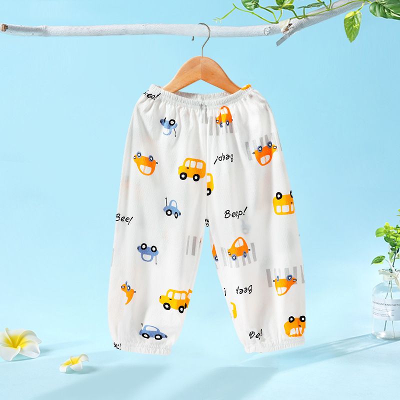 New Baby Mosquito Pants A-class Pure Cotton Boys and Girls Summer Mesh Thin Breathable Long Pants