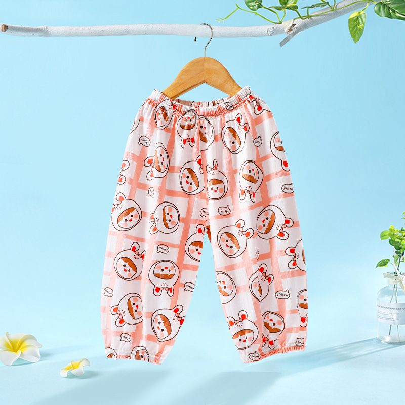 New Baby Mosquito Pants A-class Pure Cotton Boys and Girls Summer Mesh Thin Breathable Long Pants