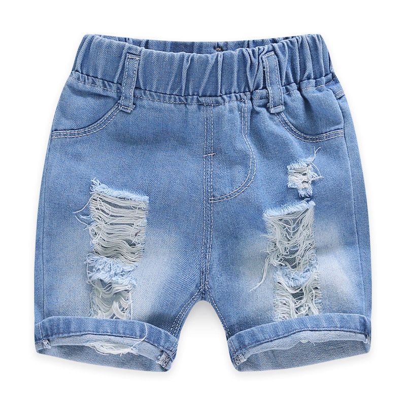 New summer children's shorts denim shorts hot selling cute dinosaur summer style boys' denim quarter pants