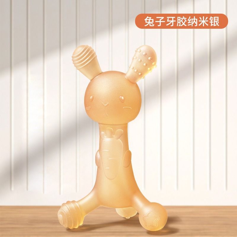 Silicone Radish Rabbit Gum Baby Grinding Rod Food grade Silicone Liquid Bite Toy Infant Soothing Gum
