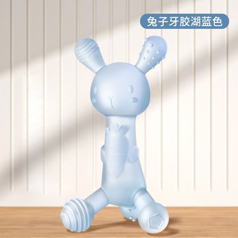Silicone Radish Rabbit Gum Baby Grinding Rod Food grade Silicone Liquid Bite Toy Infant Soothing Gum