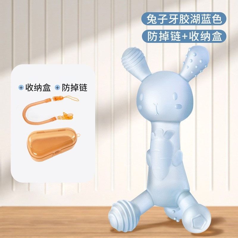 Silicone Radish Rabbit Gum Baby Grinding Rod Food grade Silicone Liquid Bite Toy Infant Soothing Gum