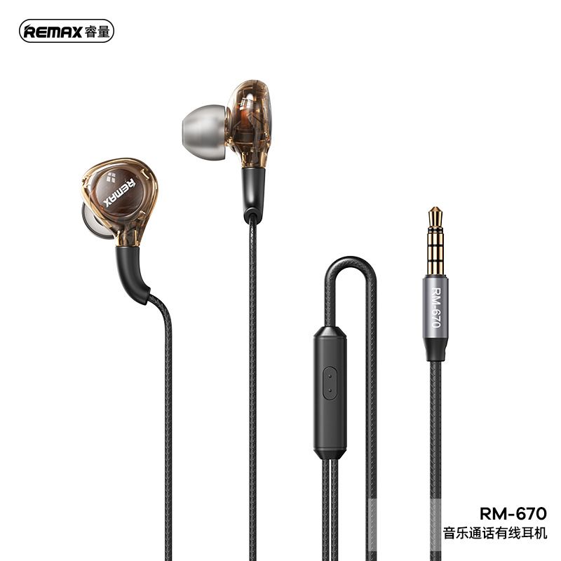 New transparent earphones suitable for Apple, Huawei and other mobile phones, wired earphones for calling music, in ear HiFi level sound quality