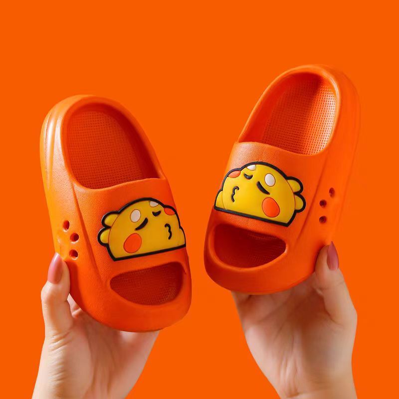 EVA children's slippers cute cartoon boys and girls baby children's bean shoes middle-aged children parent-child cool slippers summer