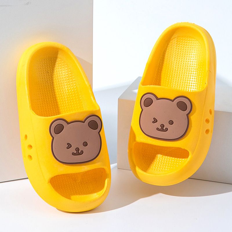 EVA children's slippers cute cartoon boys and girls baby children's bean shoes middle-aged children parent-child cool slippers summer