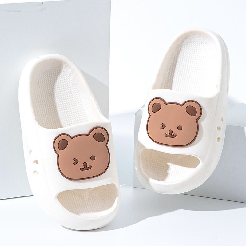 EVA children's slippers cute cartoon boys and girls baby children's bean shoes middle-aged children parent-child cool slippers summer
